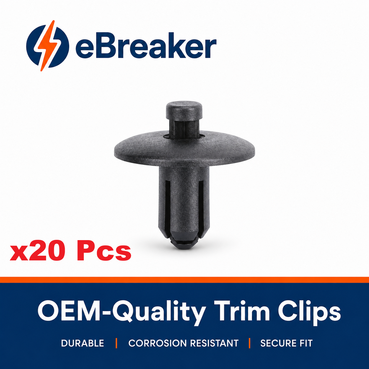 Audi Push Fit Rivet Trim Clip 6mm Black - 4D0807300