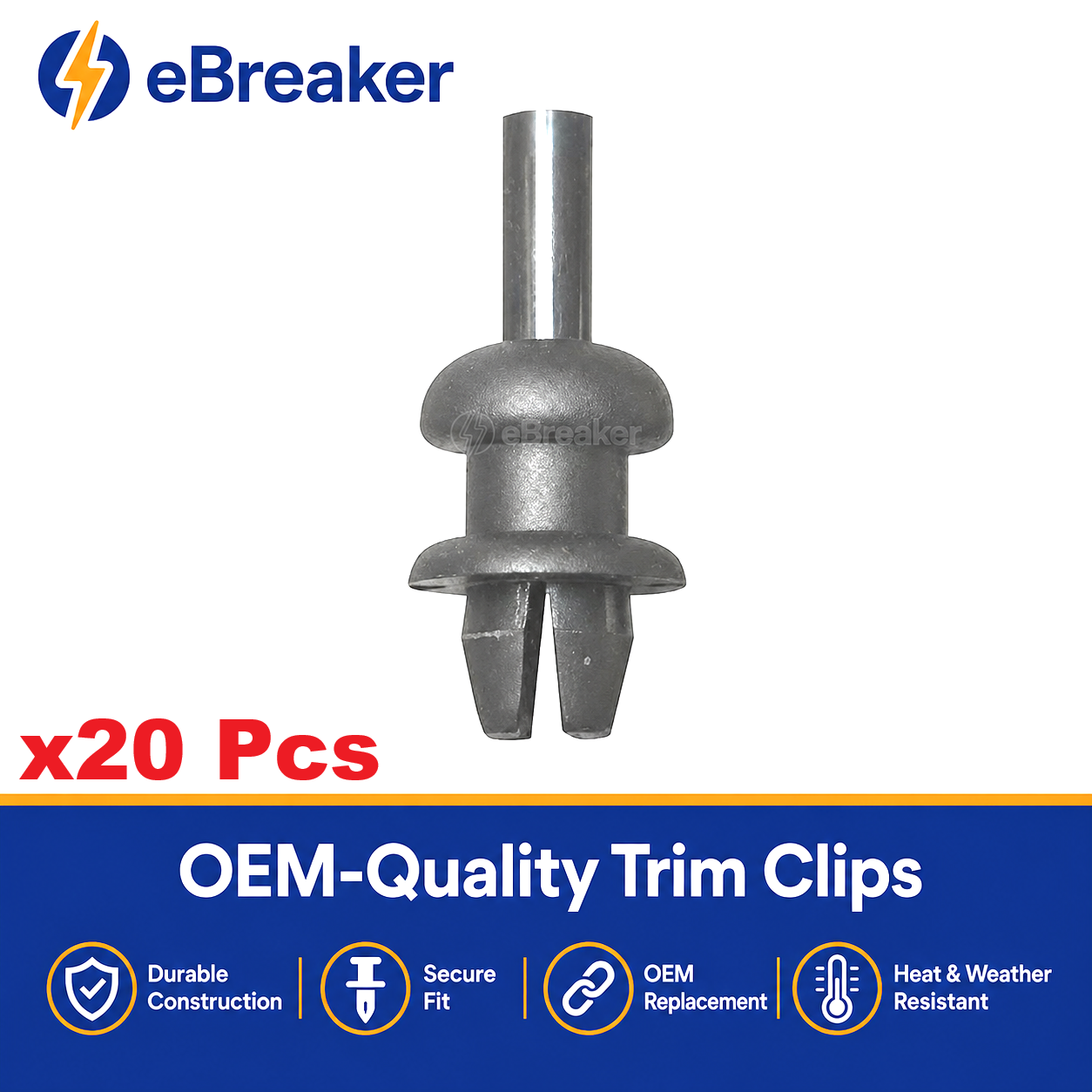 Parcel Shelf String Peg Clips 6mm Push Fit Tailgate Cord Mounts Ford VW Peugeot Citroen Vauxhall
