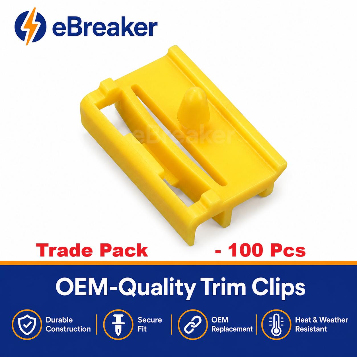 BMW 3 Series E90 E91 Yellow Side Skirt Clips - Rocker Moulding 51777166869