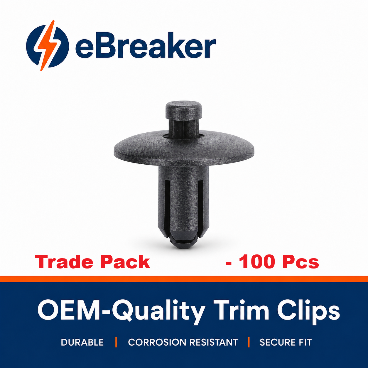Audi Push Fit Rivet Trim Clip 6mm Black - 4D0807300