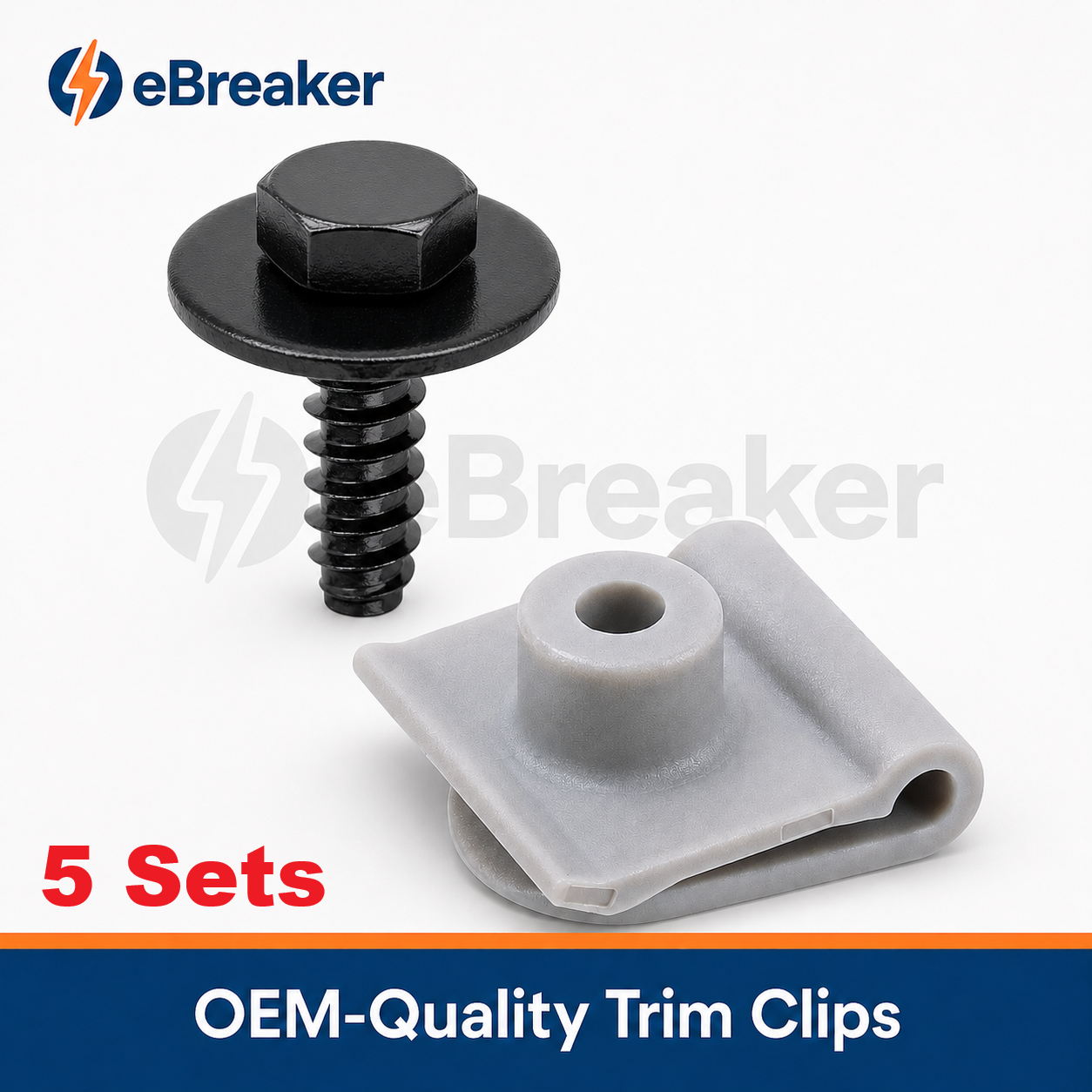 Universal Trim Clip & Coated Screw Sets - Undertray Splash Guard Panel Fastening Kit