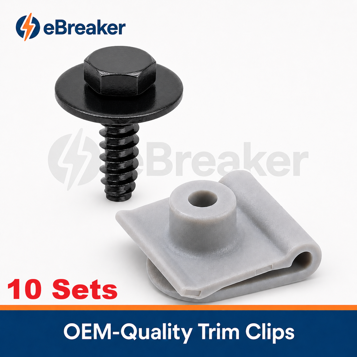 Universal Trim Clip & Coated Screw Sets - Undertray Splash Guard Panel Fastening Kit