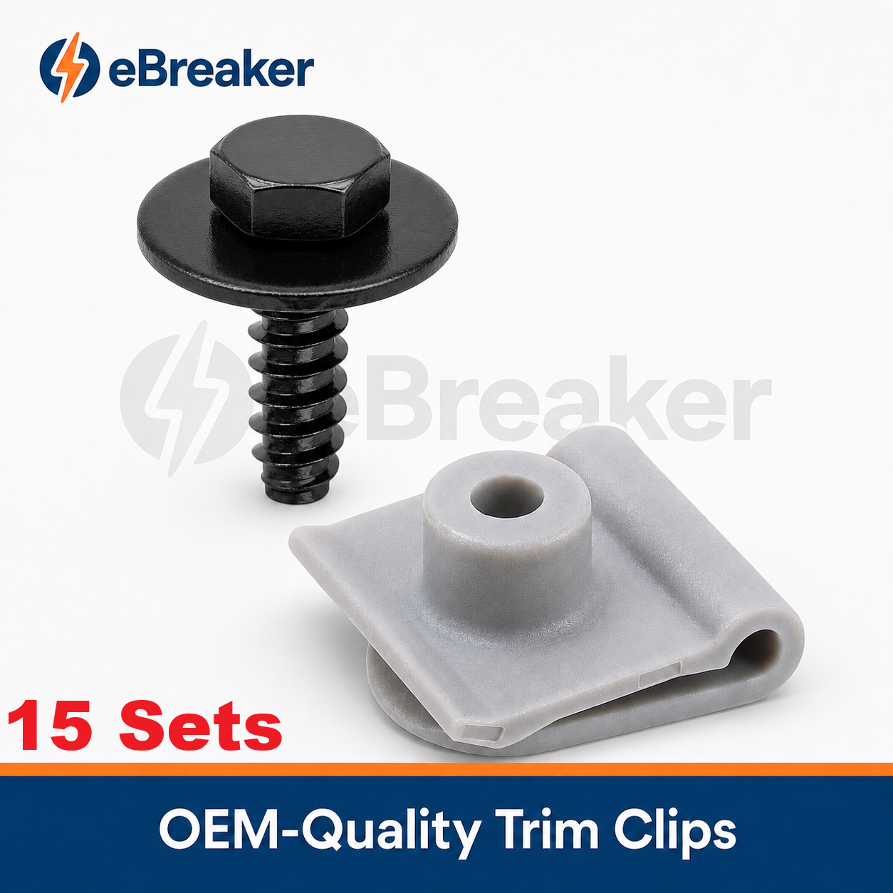Universal Trim Clip & Coated Screw Sets - Undertray Splash Guard Panel Fastening Kit