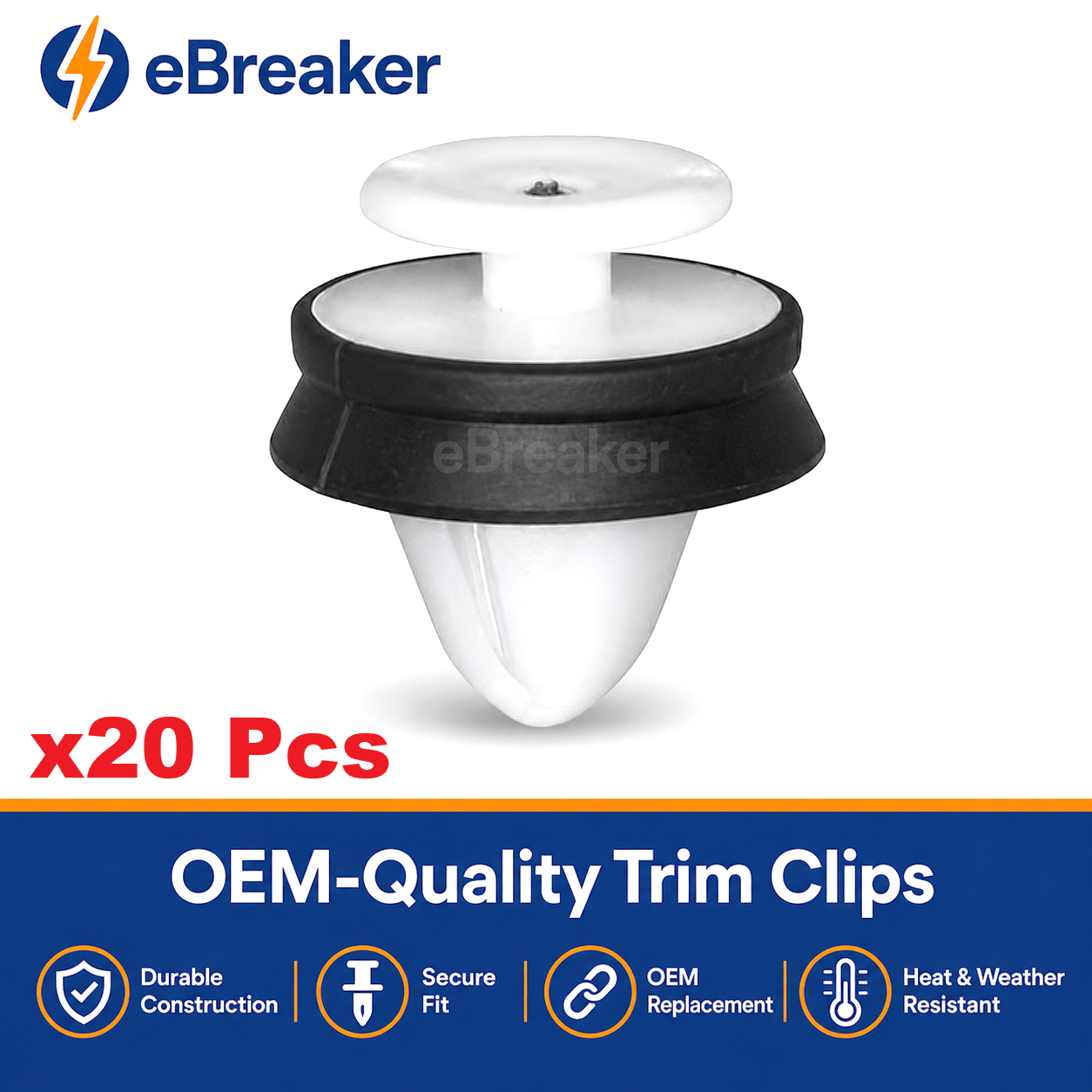 Land Rover Range Rover White Trim Clips - Freelander Evoque Discovery Sport LR006101