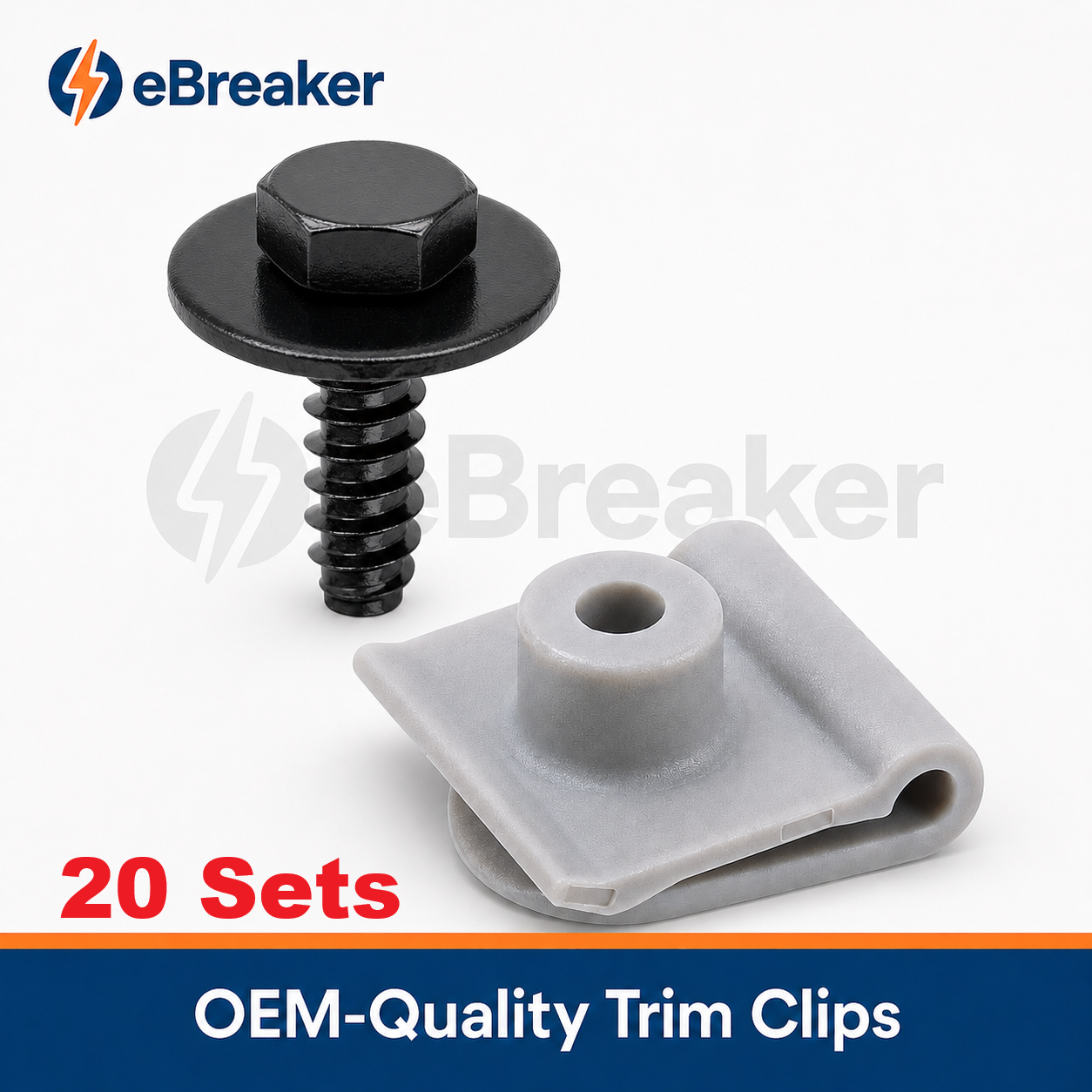 Universal Trim Clip & Coated Screw Sets - Undertray Splash Guard Panel Fastening Kit