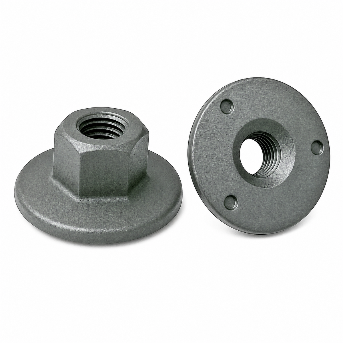 Écrous hexagonaux à embase en plastique noir pour automobile M5 x 0,8 - Hexagone de 11 mm, embase de 22 mm