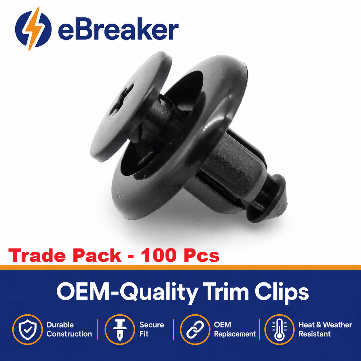 Mazda Subaru 8mm Easy Release Push Fit Plastic Rivet Trim Clips