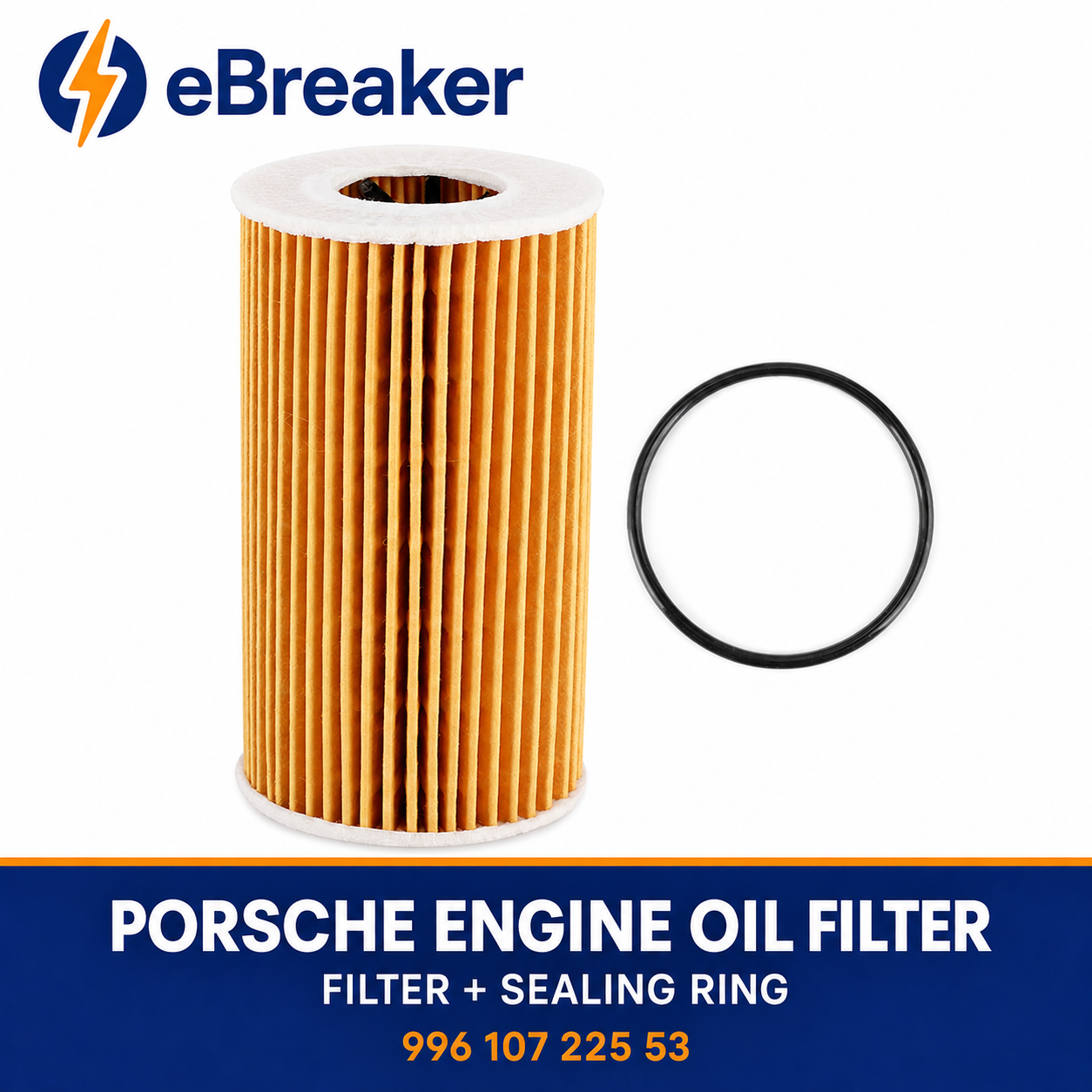 Porsche 99610722553 Oil Filter Kit - 996 997 986 987 M96 M97 Engines 1996-2013.