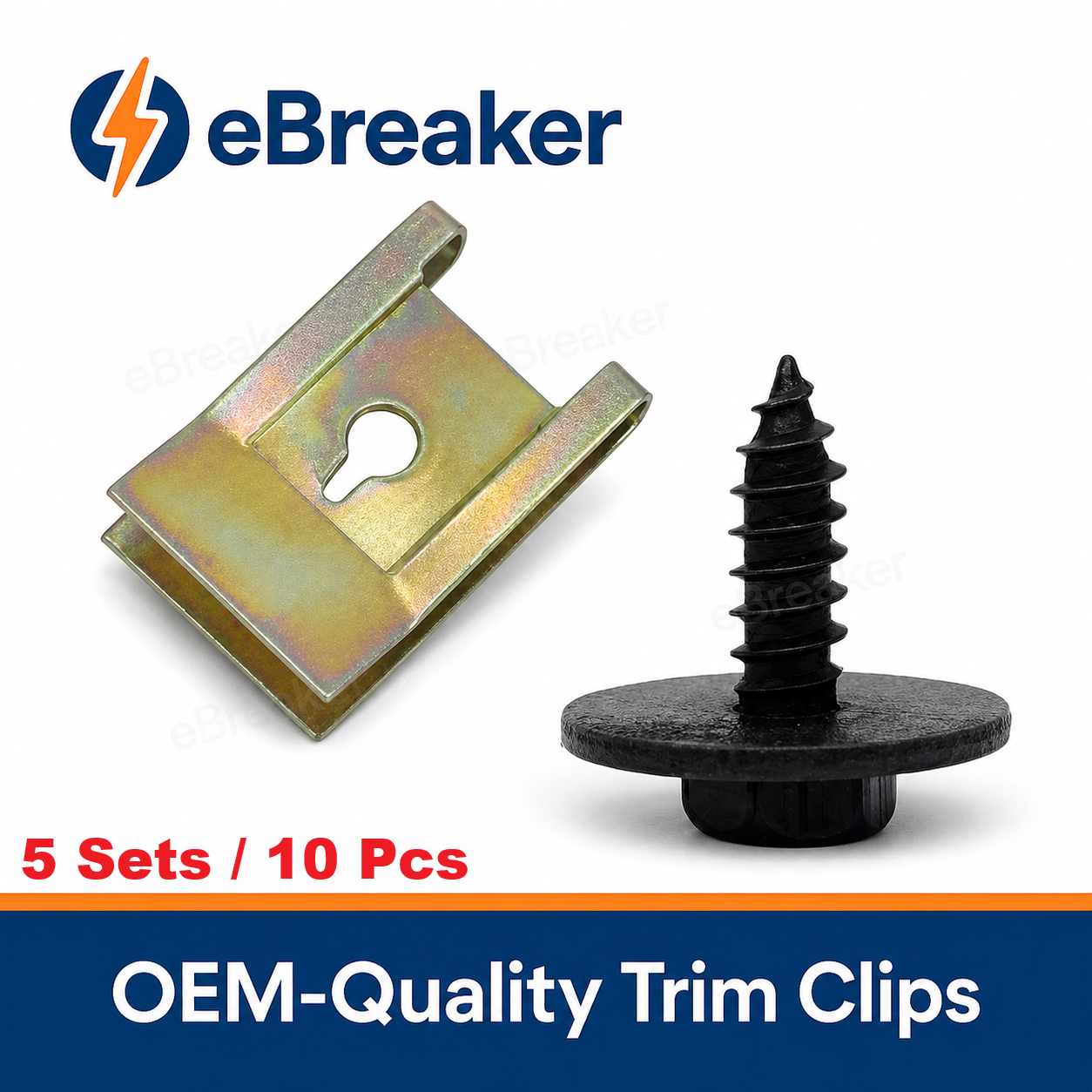 Black & Gold U-Clip Speed Fastener Screw Set - Undertray & Splashguard Kit