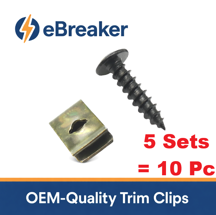 Black & Green U-Clip Speed Fastener Screw Set - Undertray & Splashguard Kit