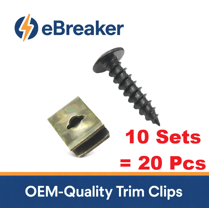 Black & Green U-Clip Speed Fastener Screw Set - Undertray & Splashguard Kit
