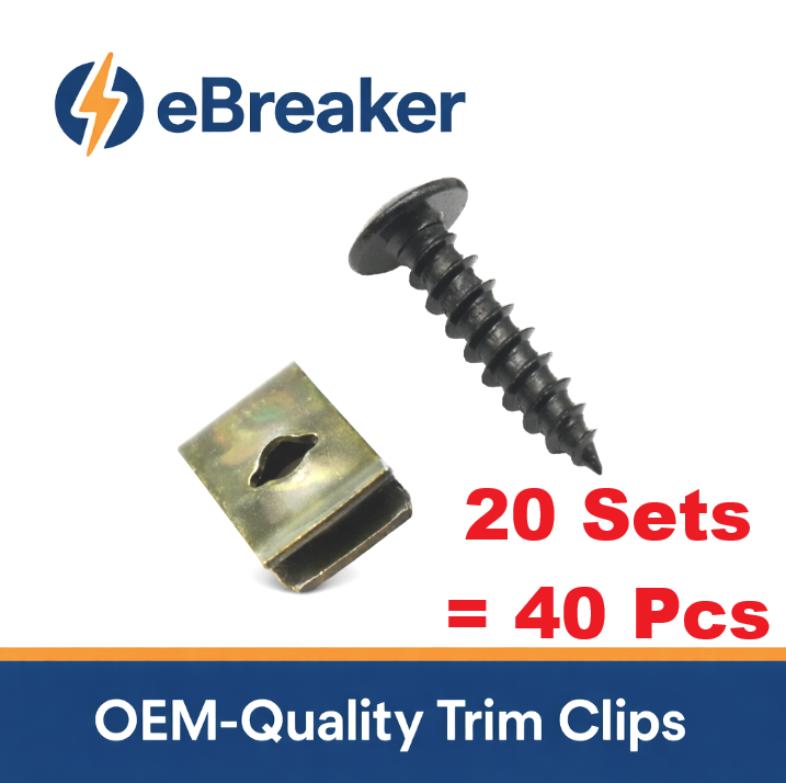 Black & Green U-Clip Speed Fastener Screw Set - Undertray & Splashguard Kit