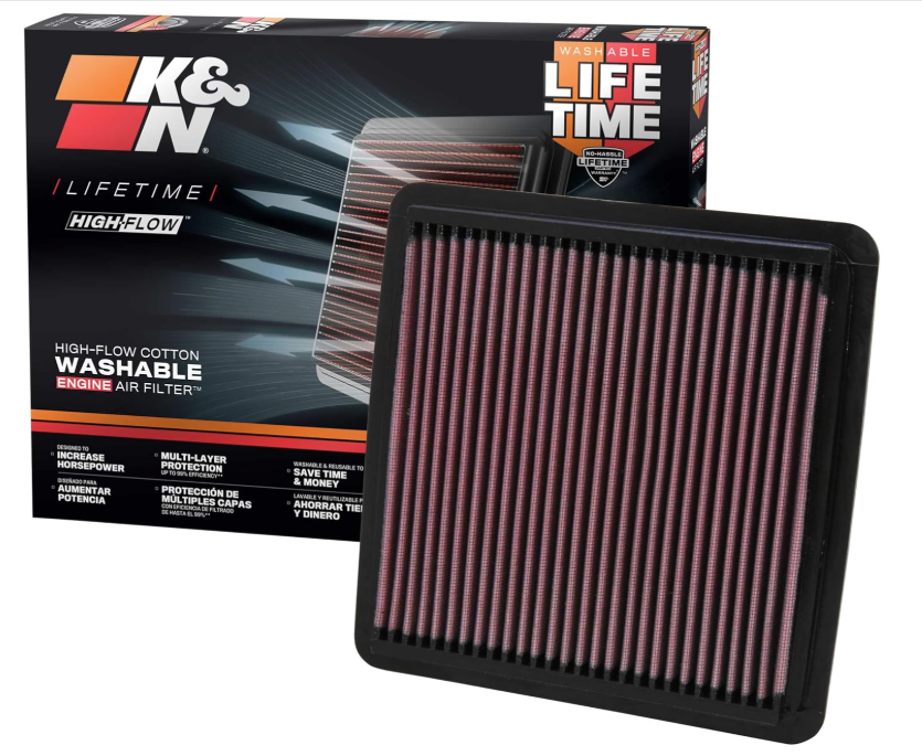 K&N 33-2304 high-flow air filter with retail box