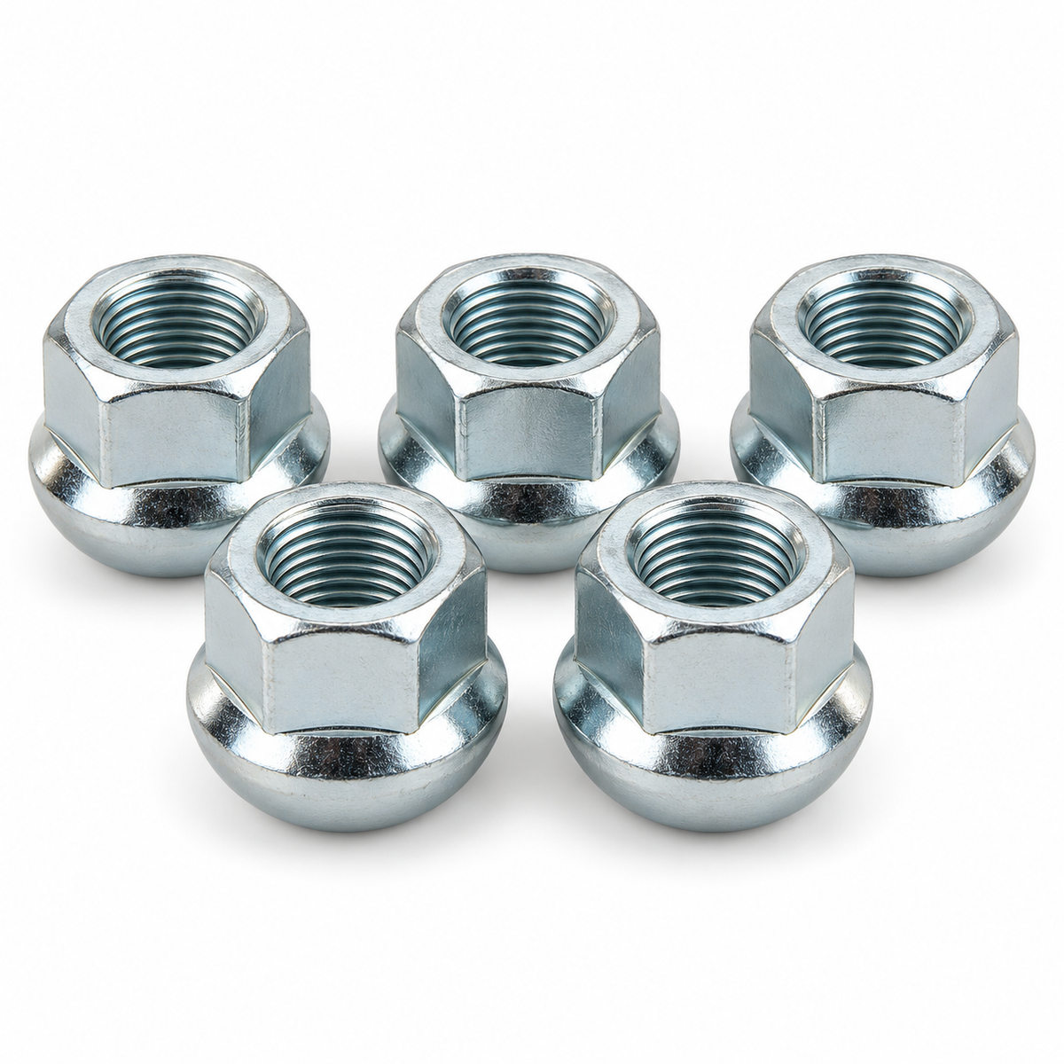 Porsche push-fit wheel studs with R14 open ball-seat nuts