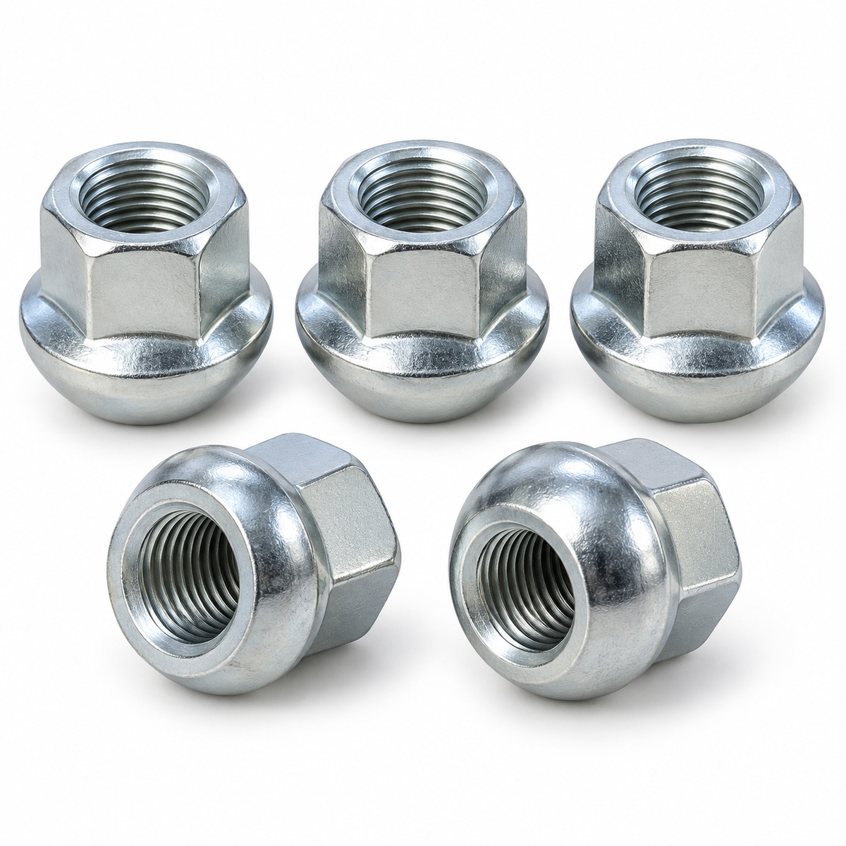 PSR9Line silver open R14 Porsche wheel nuts