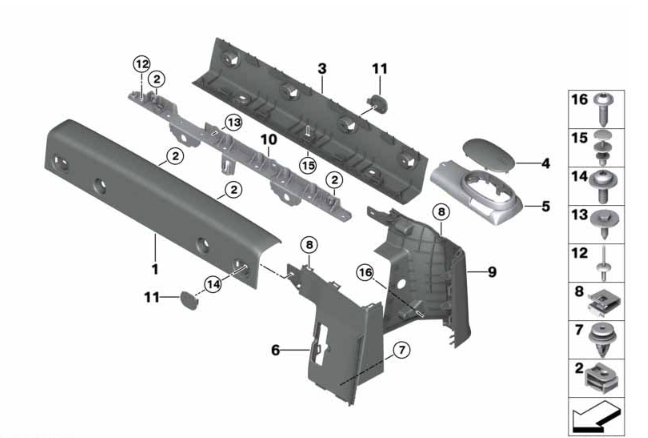 Wheel Arch Flare Rivets BMW X1 X2 X3 X4 X5 X6 - 07147293278