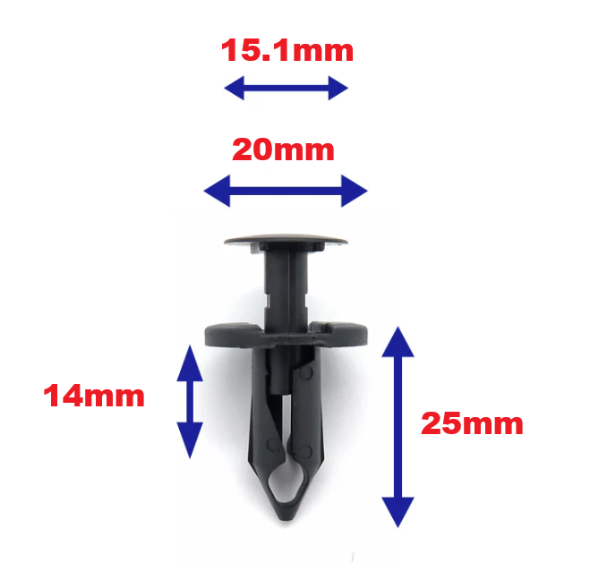 Land Rover VW Audi 8mm Push Fit Trim Rivet Clips 8E0825267