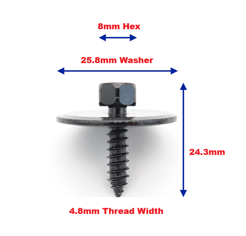 Mercedes Undertray Splash Guard Screws Captive Washer - A2019900536