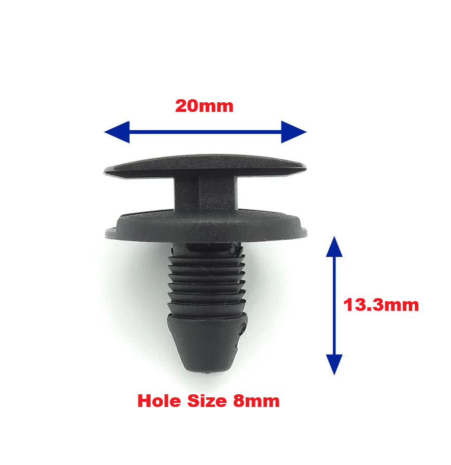 Inner Wheel Arch Liner Clip 8mm Multi-Brand - 856553