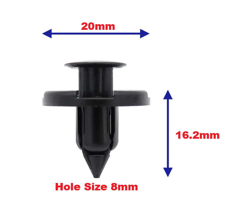 Nissan Mitsubishi Citroen Peugeot 8mm Push Fit Trim Clips 0155309321