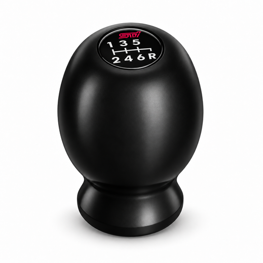 Black satin Duracon-style Subaru Impreza WRX STI 5 and 6 speed gear knob