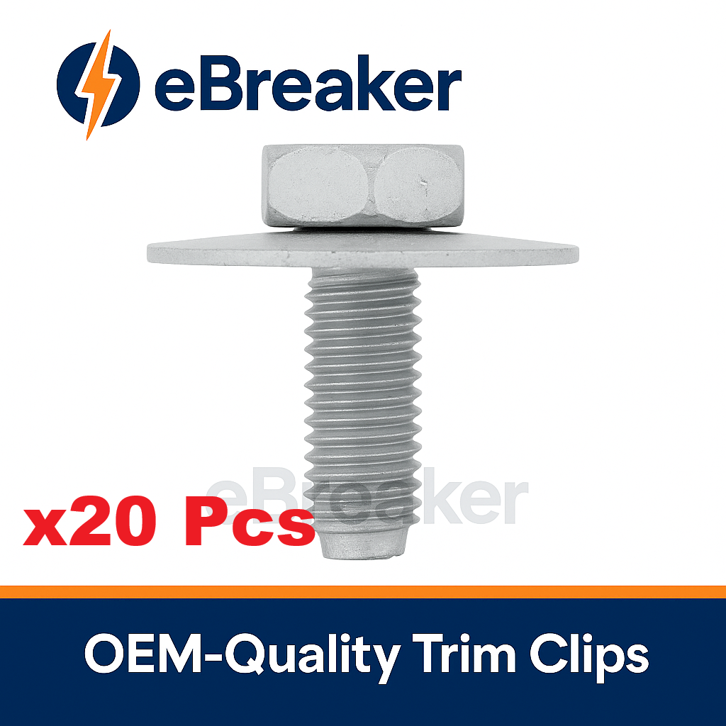 Renault & Universal M6 x 18mm Body Bolt with Captive Washer - Undertray & Trim Fastener