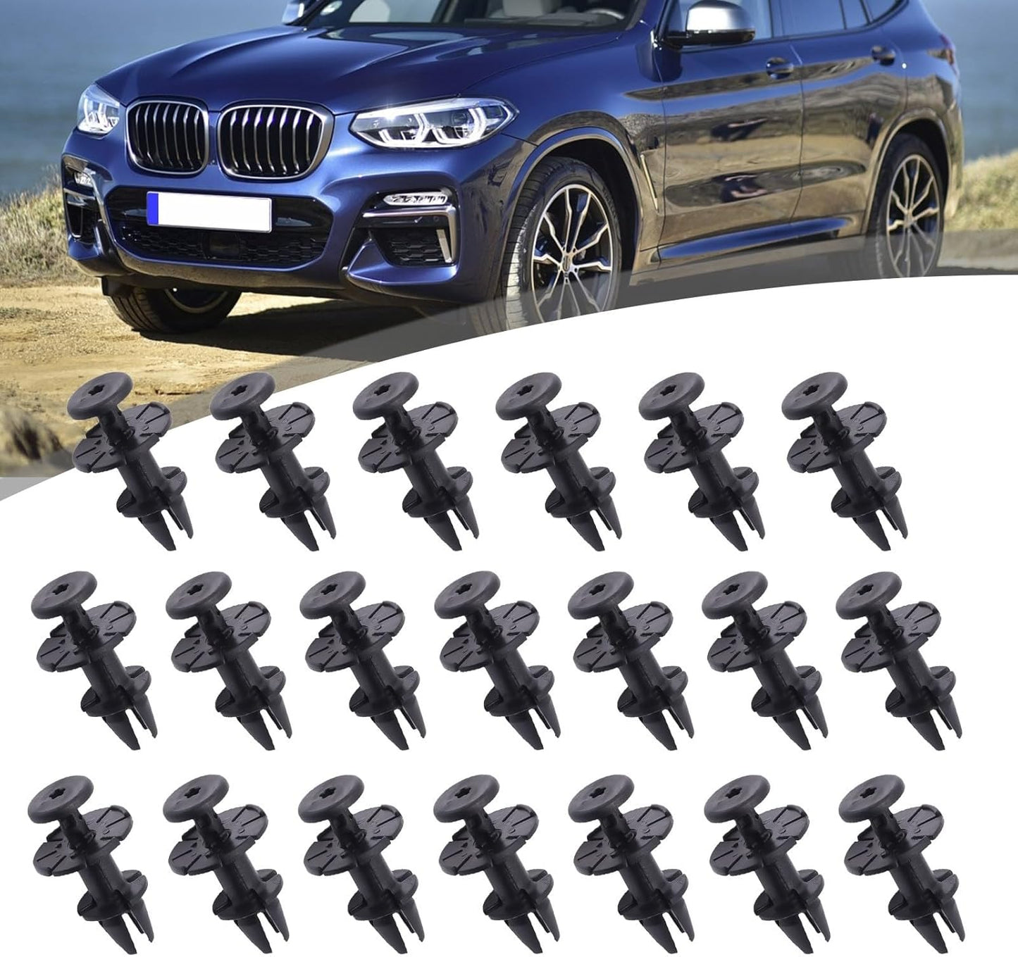 BMW Side Skirt Pin and Spacer Clip Set 07147122913 07147122912