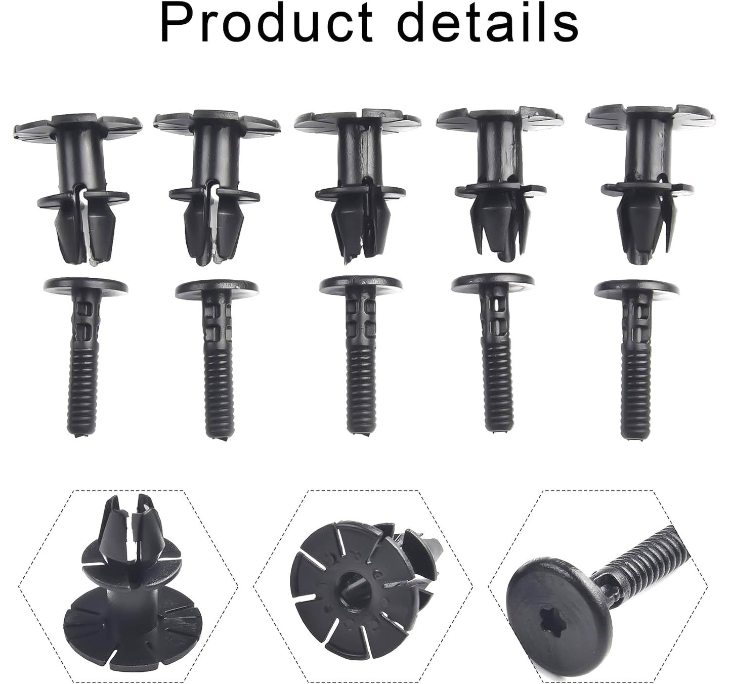 BMW Side Skirt Pin and Spacer Clip Set 07147122913 07147122912