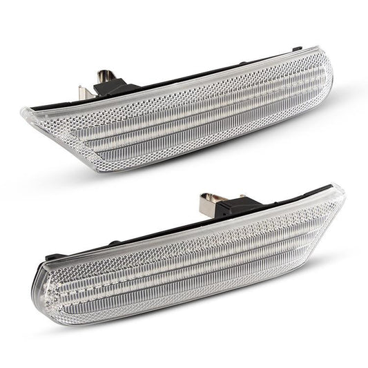 PORSCHE 996, 911 & 986 BOXSTER, CLEAR DYNAMIC LED SIDE INDICATOR REPEATER LIGHTS