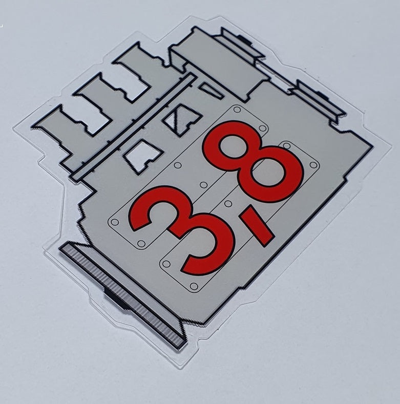 Porsche 911 3.8 engine window sticker - Retro Outlaw style rear screen decal
